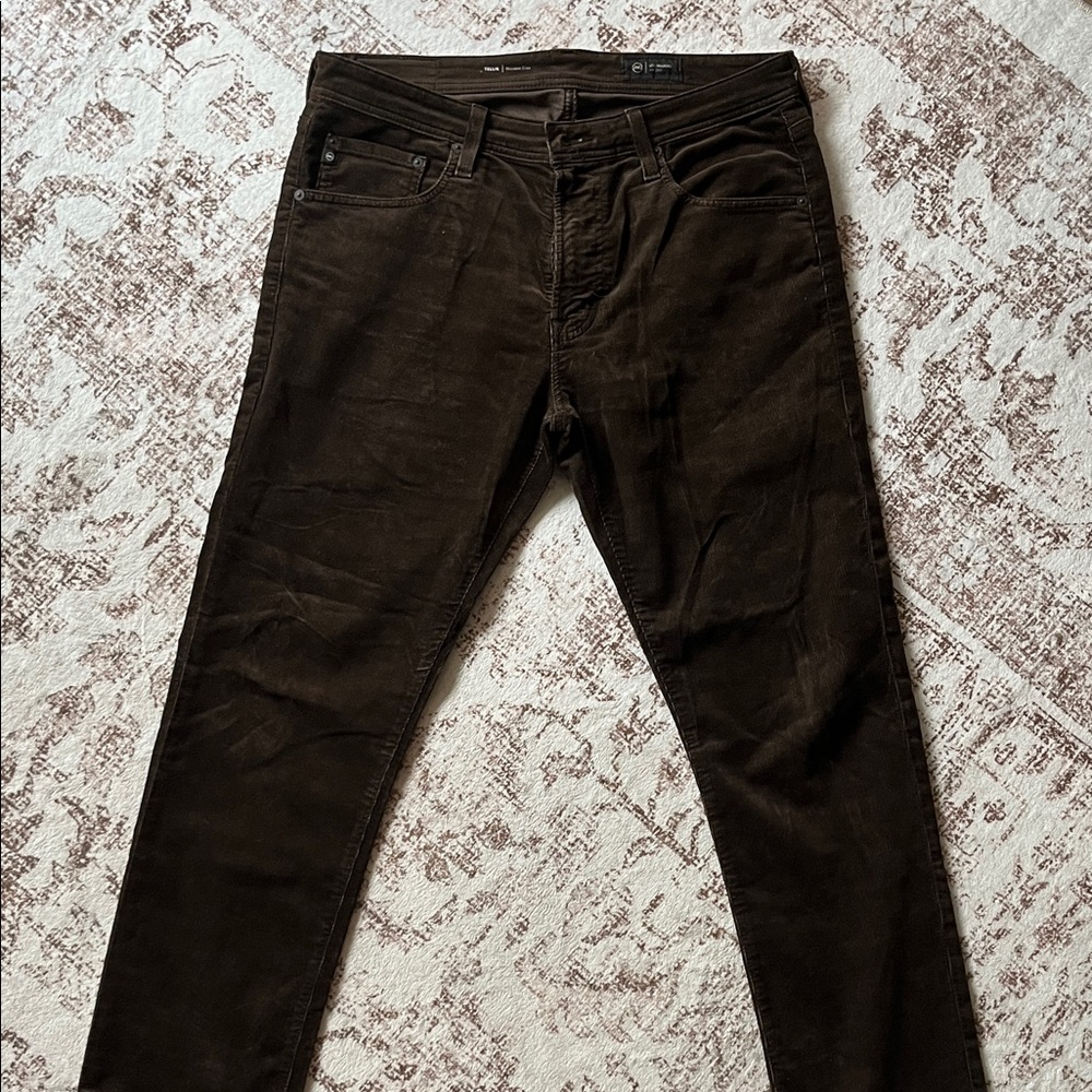 AG Adriano Goldschmied Rich Brown Corduroy Pants